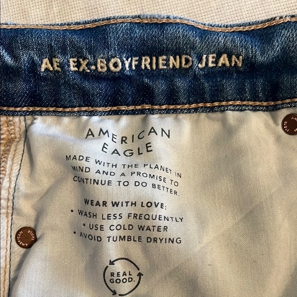 American Eagle Outfitters Blue Boyfriend Jeans with White Stripe - Picture 11 of 12